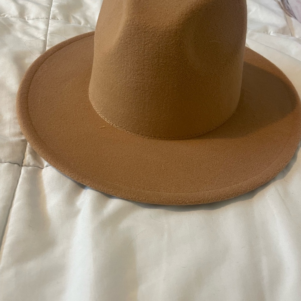 Tan Women's Fedora Hat - Picture 4 of 4